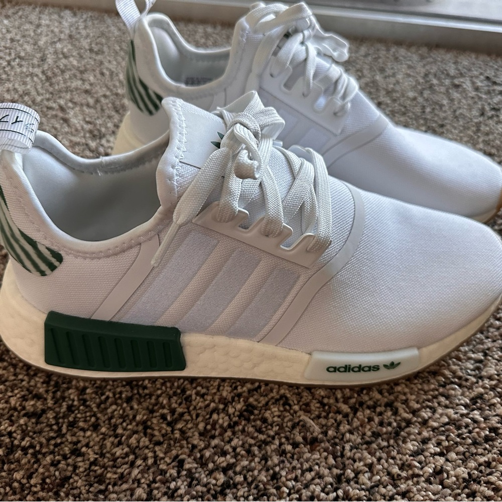 Adidas White and Green NMD_R1
